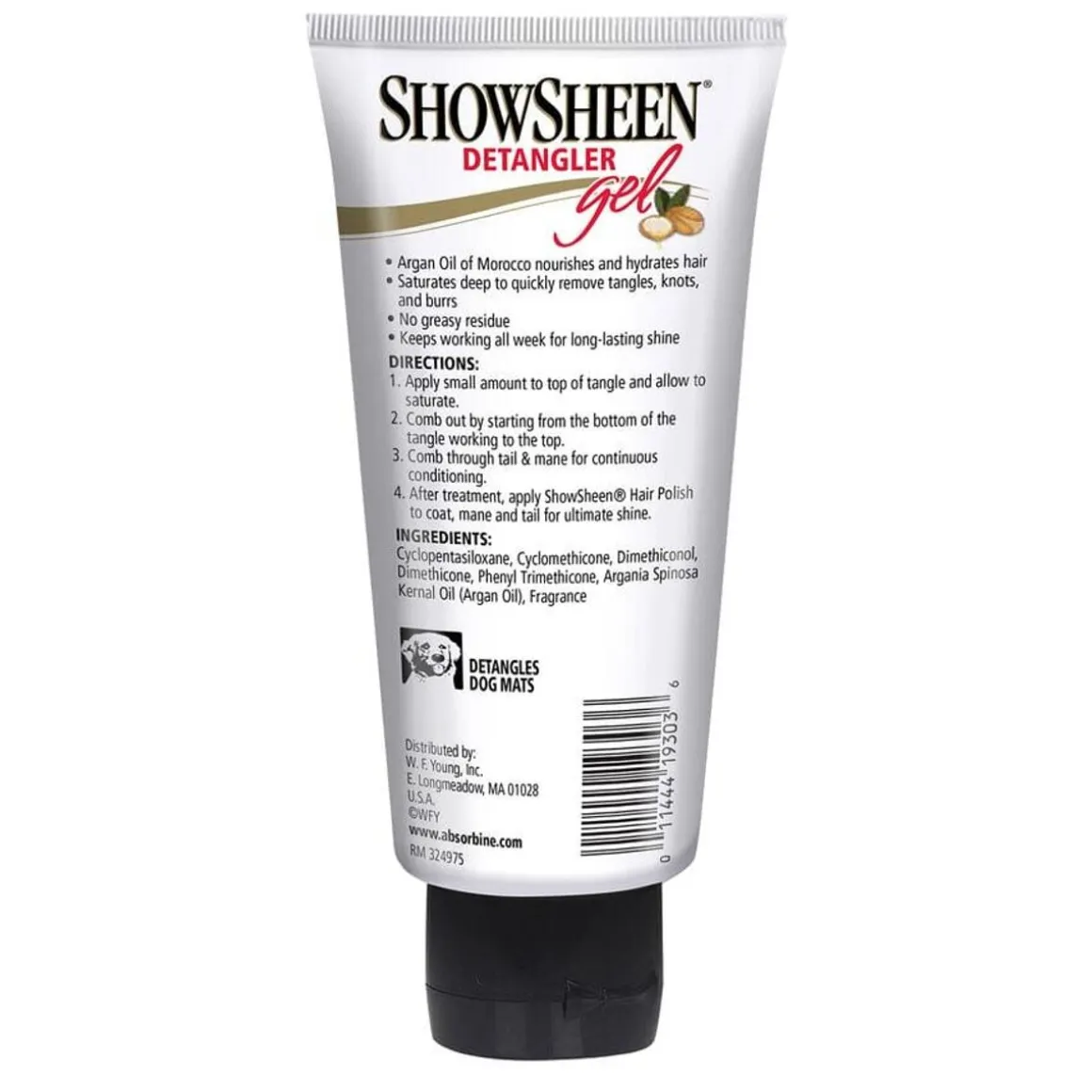 Absorbine ShowSheen Detangler Gel - flokefjerner