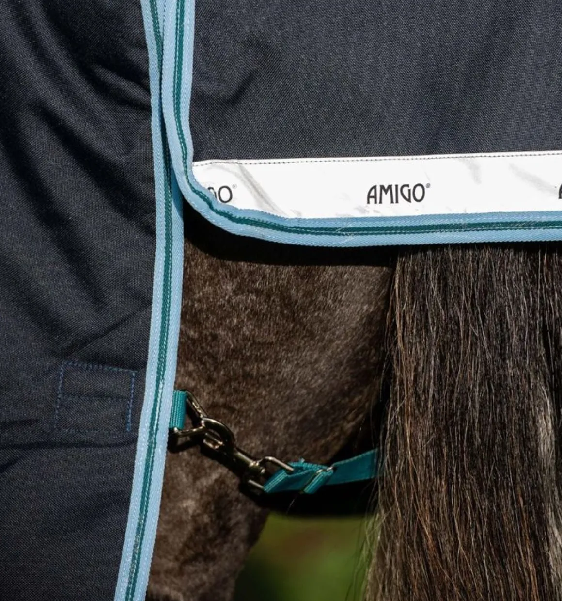 Amigo 1200D Ponni Plus 250gr - Navy/Aqua/Turquoise