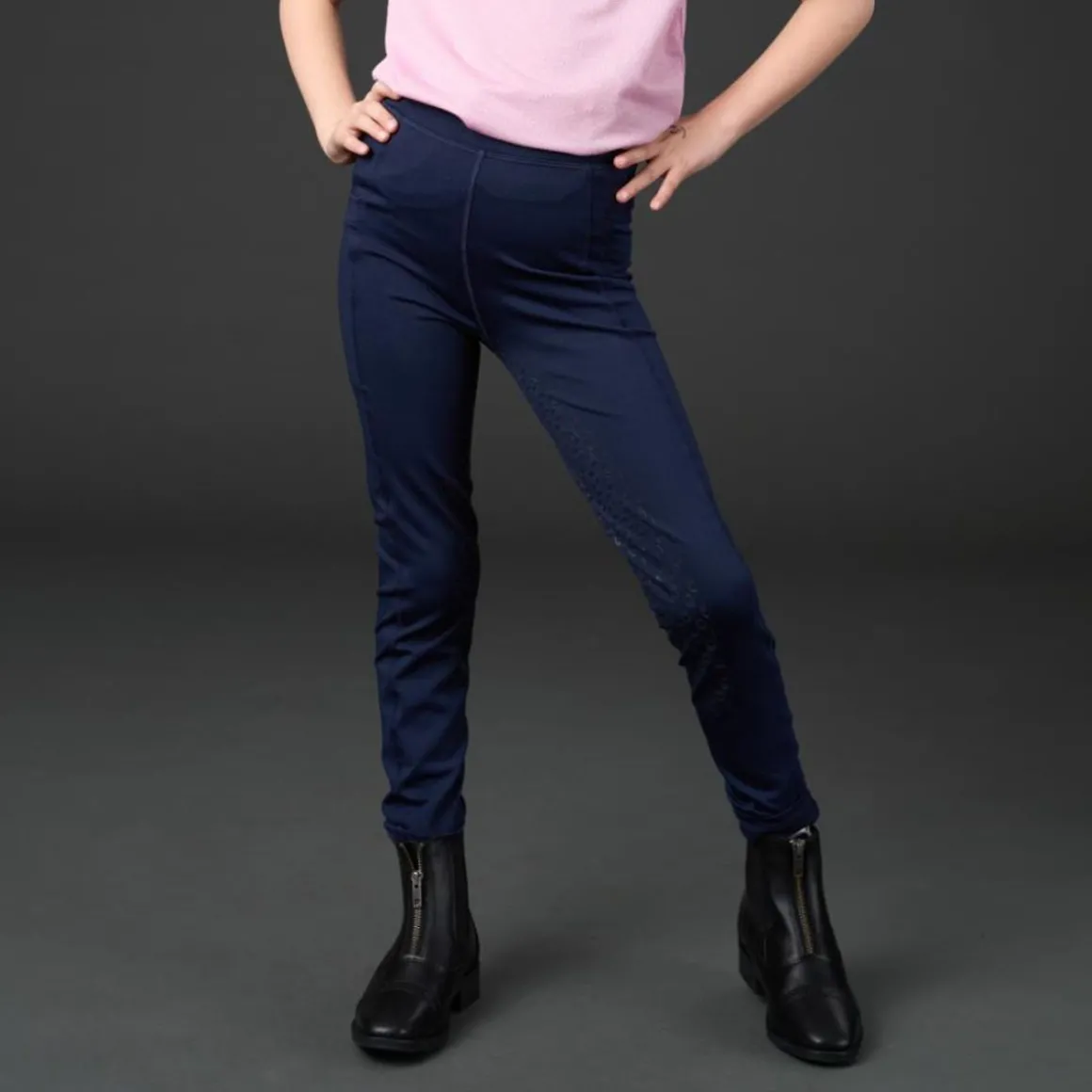 Equipage Molly Ridetights Full-grip til Junior - Navy