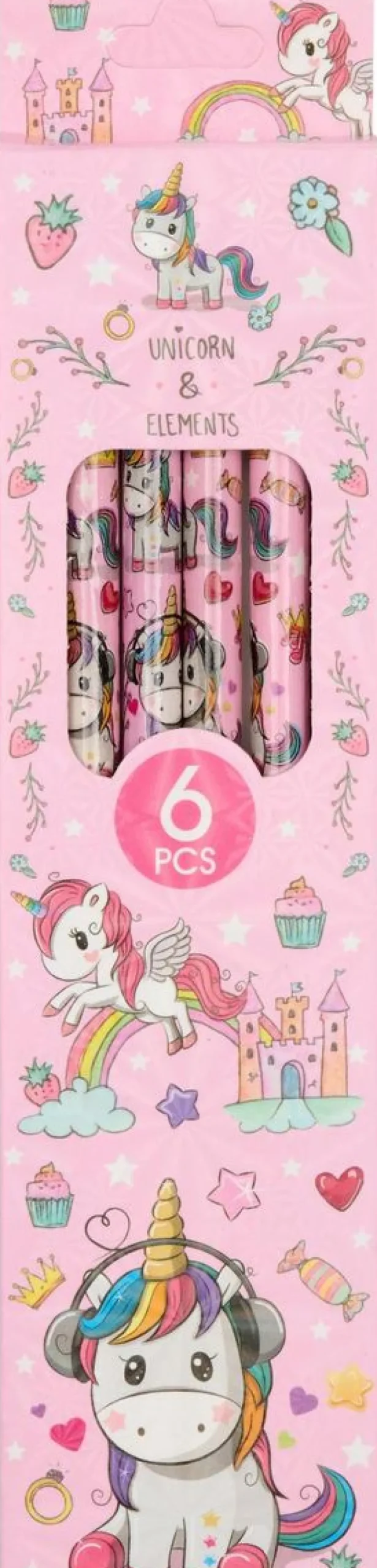 Equipage Unicorn Blyantsett/ 6 blyanter