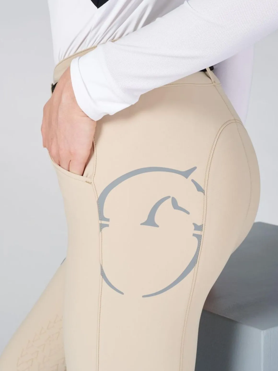 Vestrum Molveno Ridebukser Kne Grip Beige