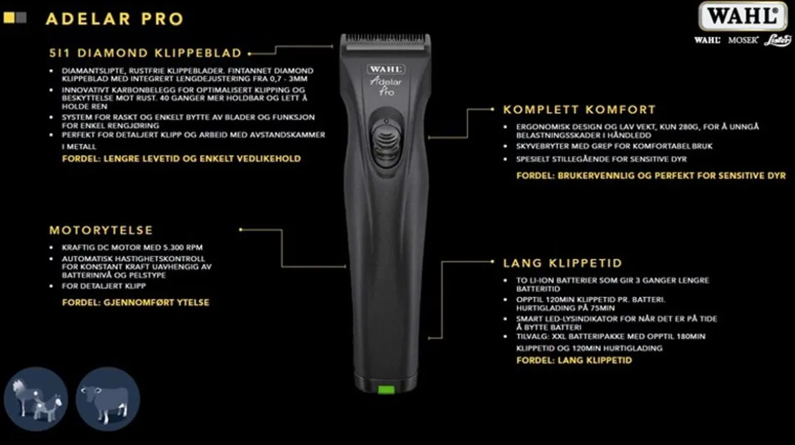 Wahl Adelar Pro - Lithium Batteri